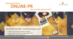 Desktop Screenshot of onlinepr.de